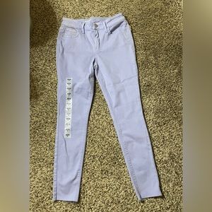 Old Navy Rockstar Jeans Womens 4 Purple Skinny Stretch Raw Hem Mid Rise 5 Pocket